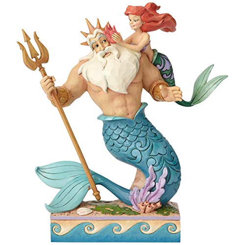 Disney Traditions, Figura de Ariel con Tritón de "La Sirenita", para coleccionar, Enesco