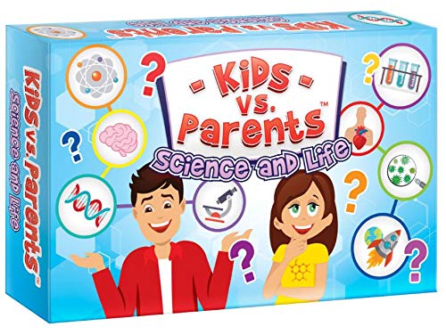 Diversión perfecta para niños, juego familiar, niños vs. padres. ciencia y vida, juego de cartas familiares, juego inteligente