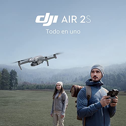 DJI Air 2S- Drone, Quadcopter, 3 Ejes Gimbal con Cámara, Vídeo en 5.4K, Sensor CMOS de 1 pulgada, Detección de obstáculos en 4 direcciones, Transmisión en FHD desde 12 km (FCC), MasterShots, Gris