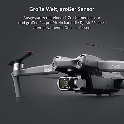 DJI Air 2S Fly More Combo- Drone, 3 Ejes Gimbal con Cámara, Vídeo en 5.4K, Sensor CMOS de 1 pulgada, Detección de obstáculos en 4 direcciones, Transmisión en FHD desde 12 km (FCC), MasterShots, Gris