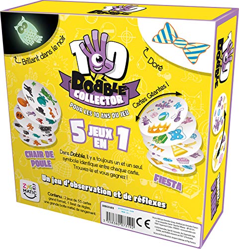 Dobble Collector de 10 años Asmodee - Juego de Mesa - Juego de Mesa - Juego de observación y Velocidad