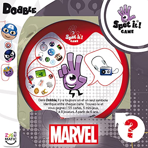 Dobble Marvel Emoji Asmodee - Juego de cartas y velocidad y observación