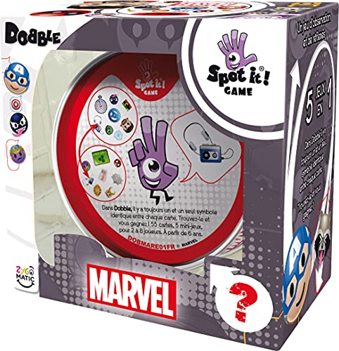 Dobble Marvel Emoji Asmodee - Juego de cartas y velocidad y observación