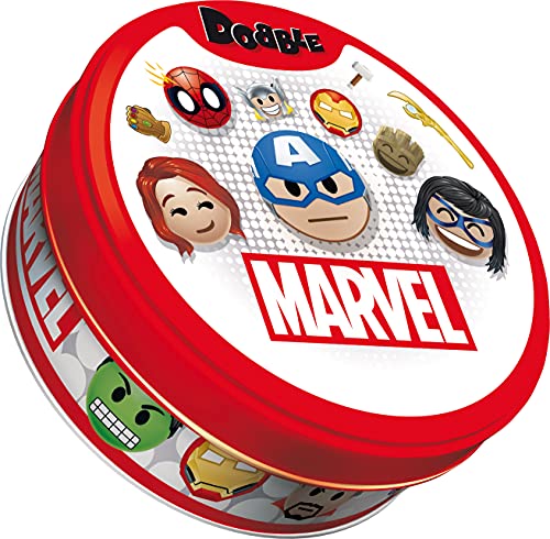 Dobble Marvel Emoji Asmodee - Juego de cartas y velocidad y observación