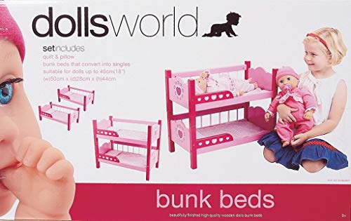 Dolls World 8612 - Literas para muñecas de hasta 46 cm, Color Rosa