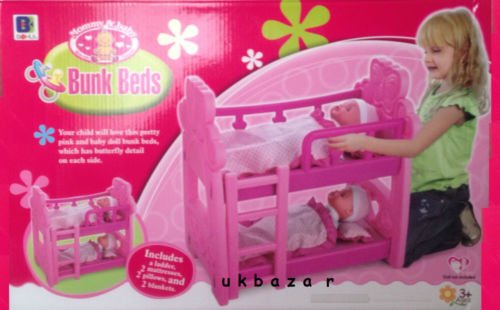 Dolls World 8612 - Literas para muñecas de hasta 46 cm, Color Rosa