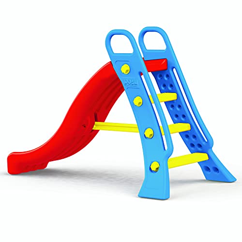 Dolu - Gran tobogán acuático independiente rojo para niños (H104 x L165.5 x W77.5 cm)