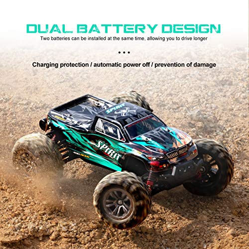 DOMIBOT Coche Teledirigido Todoterreno 62km/h 40 Minutos 4X4 1/16 Coche Radiocontrol Adulto RC Crawler Escala Brushless Motor Alta Velocidad Q109Q