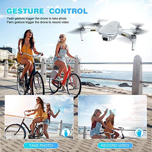 DOMIBOT Drone con Cámara Profesional 4K Drone Plegable con GPS Control de Gestos 5G WiFi FPV Drone con Motor Brushless 60 Minutos de Vuelo 1000 Metros Rango Drone para Adulto 5X3 (2 Baterías)