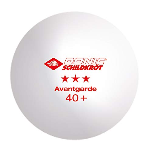 Donic-Schildkröt Pelotas de Tenis de Mesa 3 Estrellas Avantgarde, color blanco, 608334