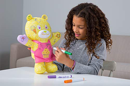 Doodle Bear Juego de 35,56 cm para niños con diseño de Oso de Chef y 3 marcadores Lavables, Kit de Manualidades de Juguete Suave para niños, Apto para niños y niñas a Partir de 3 años