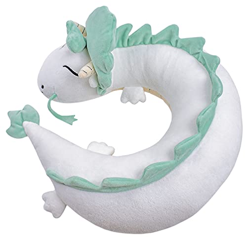 DRACA Anime Merch Anime Kawaii Plushies Dragon Cojín cervical Plush Merchandise Peluche Pusheen de viaje, cojín de anime, cojín de viaje, cojín de anime, dulce dragón, peluche, peluche