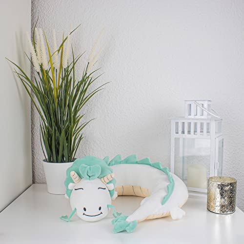 DRACA Anime Merch Anime Kawaii Plushies Dragon Cojín cervical Plush Merchandise Peluche Pusheen de viaje, cojín de anime, cojín de viaje, cojín de anime, dulce dragón, peluche, peluche