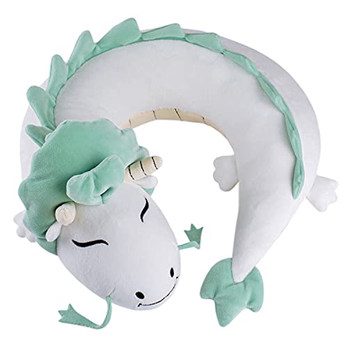 DRACA Anime Merch Anime Kawaii Plushies Dragon Cojín cervical Plush Merchandise Peluche Pusheen de viaje, cojín de anime, cojín de viaje, cojín de anime, dulce dragón, peluche, peluche