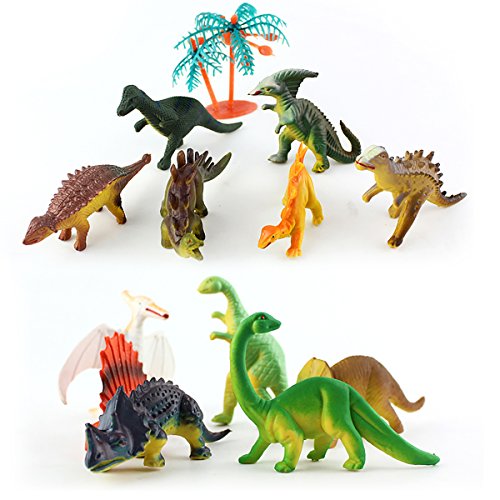 Dreamon Juego de Mini Figura Dinosaurios Prehistóricos Modelos Juguete de Mini Dino Set para Niños Chicos,12 Teilig