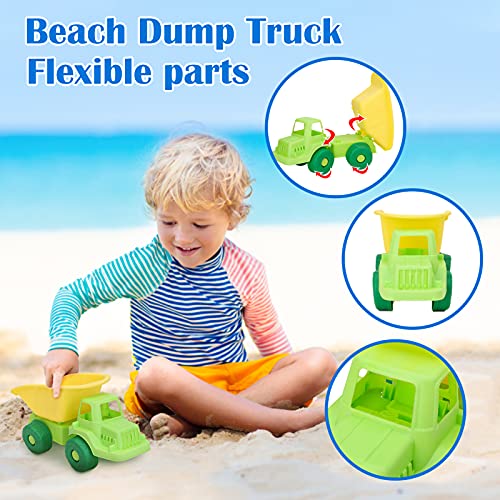 Dreamon Juguetes de Playa 13 Piezas Set con Bolsa de Malla Camione Cubo Pala Arena Juegos para Niños y Niñas