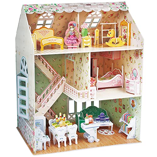 Dreamy Doll House - Casa De Muñecas para Niñas Infantil, Puzzles 3D Casas De Muñecas para Niñas, 160 Piezas, 170 Minutos de Montaje, 8 Años O Más