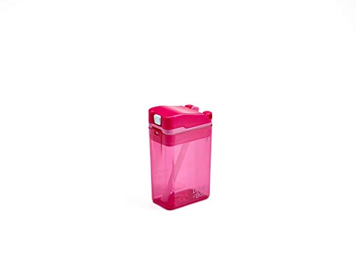 Drink in the Box - Vaso con pajita para niños (color rosa)