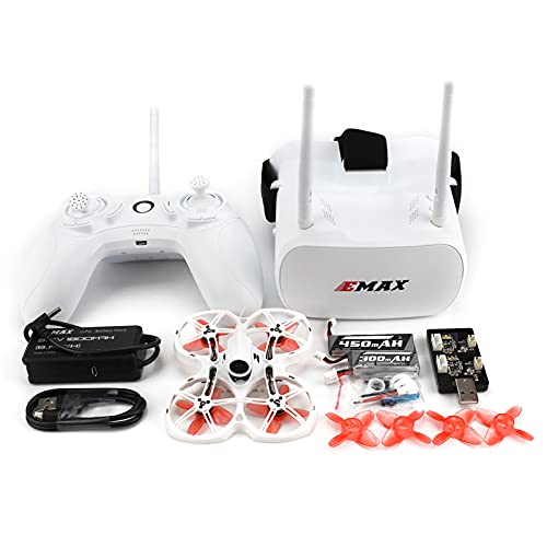 Dron de carreras EMAX FPV, kit Tinyhawk II RTF, dron con vista en primera persona con cámara Runcam Nano 2, VTX conmutable 25-100-200, Mini-Drohne con gafas y controlador