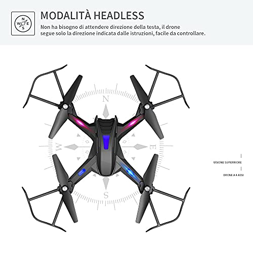 Dron S5C 720P con cámara HD FPV, cuadricóptero wifi con un botón de desconexión y atracción, G-sensor, 3D Flip, función de hovering, apto para principiantes y niños