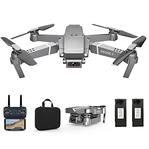 Drone con cámara 4K HD mando a distancia WiFi APP Quadricóptero, tiempo de vuelo, 30 minutos, 2 pilas modo sin cabeza con control Gestuel Vol de tracción, dron plegable, RC para principiantes