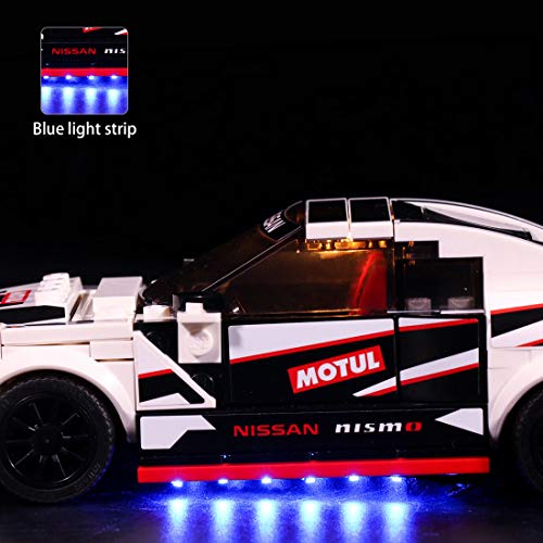 DSXX Juego de luces LED para Lego Speed Champions Nissan GT-R NISMO 76896 (solo LED, no incluye el kit de Lego). Versión de lujo