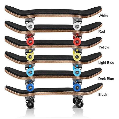 Duokon Mini Diapasón, Patineta de Dedos Profesional Maple Wood Monopatines de Juguete para Dedos DIY Assembly Skate Boarding Toy Juegos de Deportes Regalo para Niños