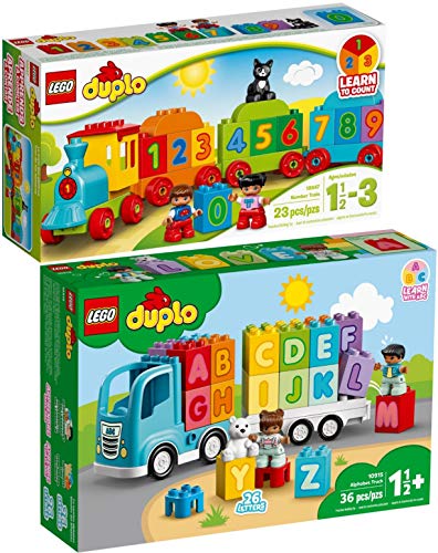 Duplo Lego 10847 10915 - Juego de 2 tren con tren y mi primer coche ABC