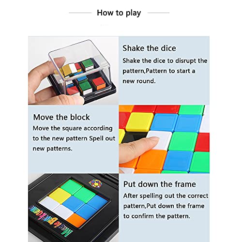 EACHHAHA Magic Block Game Juego de competición Juego de Mesa para Dos Personas Juego Interactivo para Padres e Hijos Juego Educativo para niños