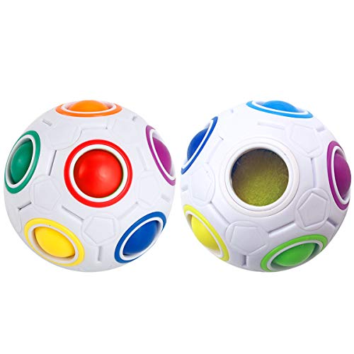 Easehome Magic Rainbow Ball 2 Pack Rainbow Speed Puzzle Cube Magico Cubo Educación Juguetes para Niños