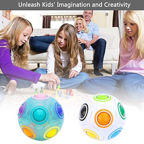 Easehome Magic Rainbow Ball 2 Pack Rainbow Speed Puzzle Cube Magico Cubo Educación Juguetes para Niños