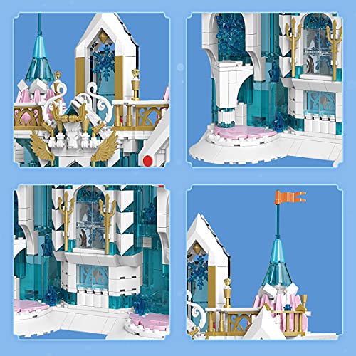 EAYOK Castillo modular de princesa Mould King 11008, 1096 + bloques de construcción, compatible con Lego Disney Princess Frozen