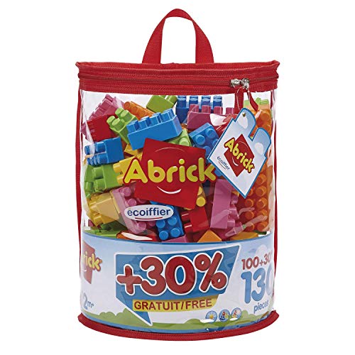 Ecoiffier Bloques de Construcción en Bolsa Transparente, 130 piezas, Para Niños a Partir de 12 Meses, color surtido (25852)