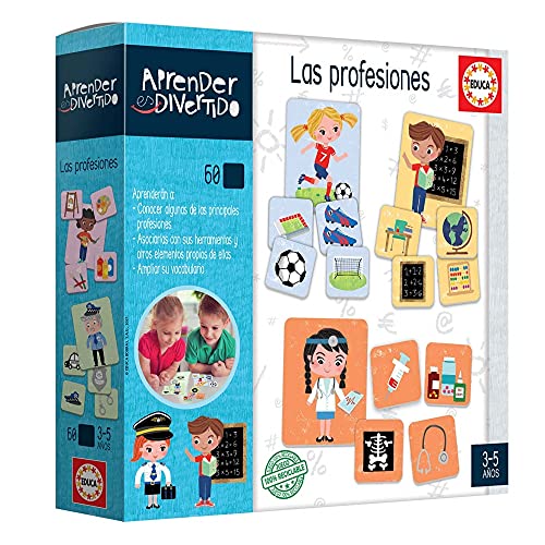 Educa 19096 Aprender es Divertido. Las Profesiones. Juego Educativo para Niños. A Partir de 3 años, Color Variado