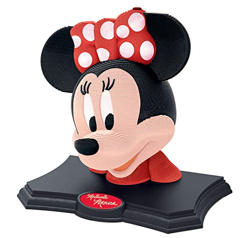 Educa - 3D Sculpture Puzzle Minnie Mouse, Montar y pintar, Incluye pinturas y pincel, +6 años (17930)