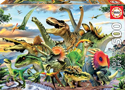 Educa - Dinosaurios Puzzle, 500 Piezas, Multicolor (17961)