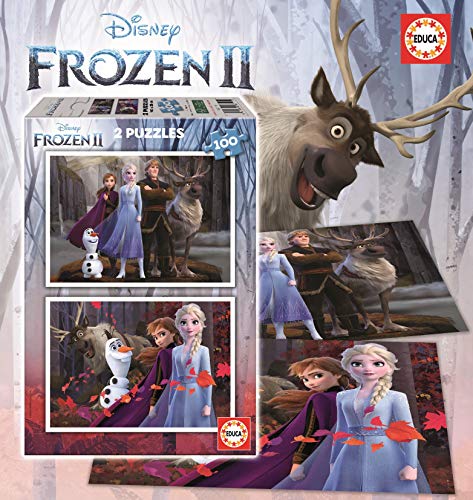 Educa - Frozen II Puzzles, 2 x 100 Piezas, Multicolor (18111)