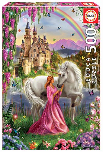 Educa - Hada y Unicornio Puzzle, 500 Piezas, Multicolor (17985)