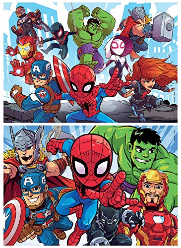 Educa - Marvel Super Heroe Adventures 2 Puzzles Infantiles de Madera ecológica de 25 Piezas, a Partir de 3 años, Multicolor (18599)