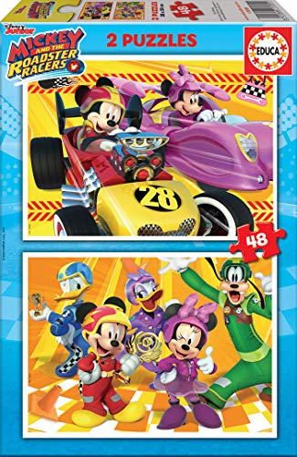 Educa - Mickey y los Súper Pilotos 2 Puzzles x 48 Piezas, Multicolor (17239)