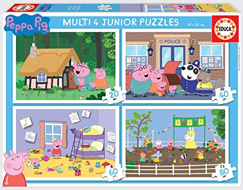 Educa - Peppa Pig Conjunto de Puzzles Para Niños, Multicolor (18645)