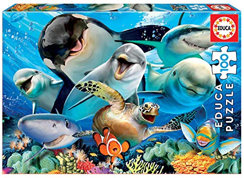 Educa - Selfie Bajo El Agua Puzzle, 100 Piezas, Multicolor (18062)