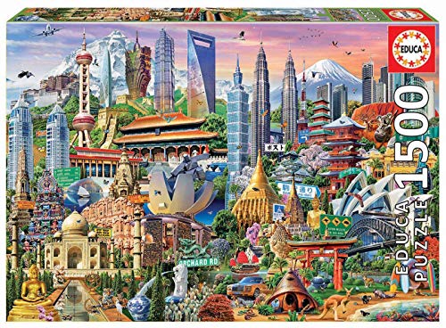 Educa - Símbolos de Asia Puzzle, 1500 Piezas, Multicolor (17979)