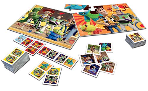 Educa - Superpack Toy Story 4 Pack de Domino, Identic y 2 Puzzles, Juego de Mesa, Multicolor (18348)