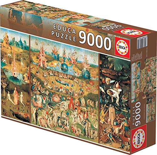 Educa XXL Puzzles, El Jardin De Las Delicias, Puzzle Gigante De 9.000 Piezas (Ref. 14831) + Guernica, P, Picasso Panorama Puzzle, 3 000 Piezas, Multicolor (11502)