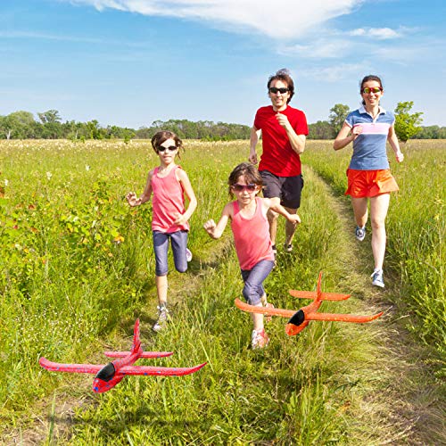 EKKONG Avion Planeador, Planos de Espuma, Aviones de Juguete para niños, Deportes Al Aire Libre Volar Juguete (4 Pcs )