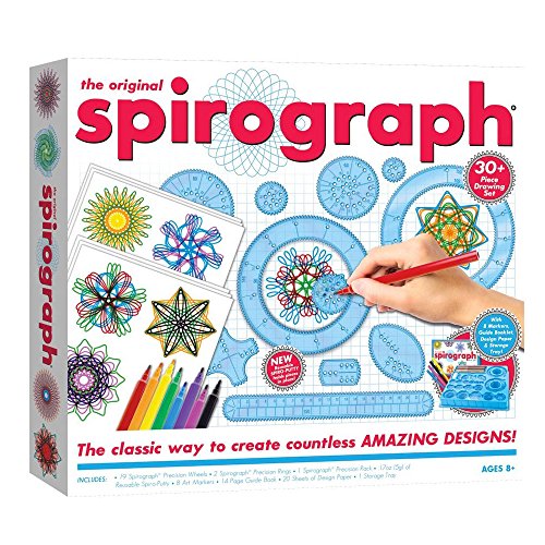 El Spirograph Conjunto Original con marcadores