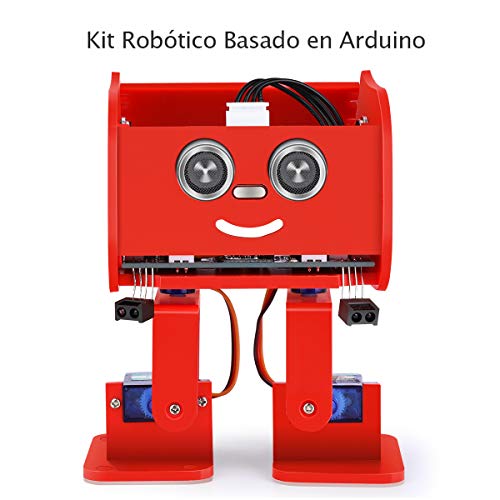 ELEGOO Penguin BOT Robot Biped Compatible con Arduino IDE Proyecto con Tutorial de Ensamblaje, Kit Stem para Aficionados, Juguetes Stem para Niños y Adultos Versión 2.0 Rojo