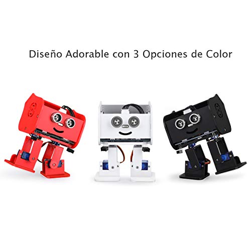 ELEGOO Penguin BOT Robot Biped Compatible con Arduino IDE Proyecto con Tutorial de Ensamblaje, Kit Stem para Aficionados, Juguetes Stem para Niños y Adultos Versión 2.0 Rojo