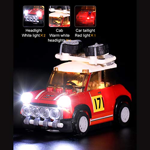 Elroy369Lion Juego de luces LED alimentadas por pilas para Lego Speed Champions 1967 Mini Cooper S Rallye y 2018 Mini John Cooper Works Buggy 75894 luces LED decorativas para Lego 75894